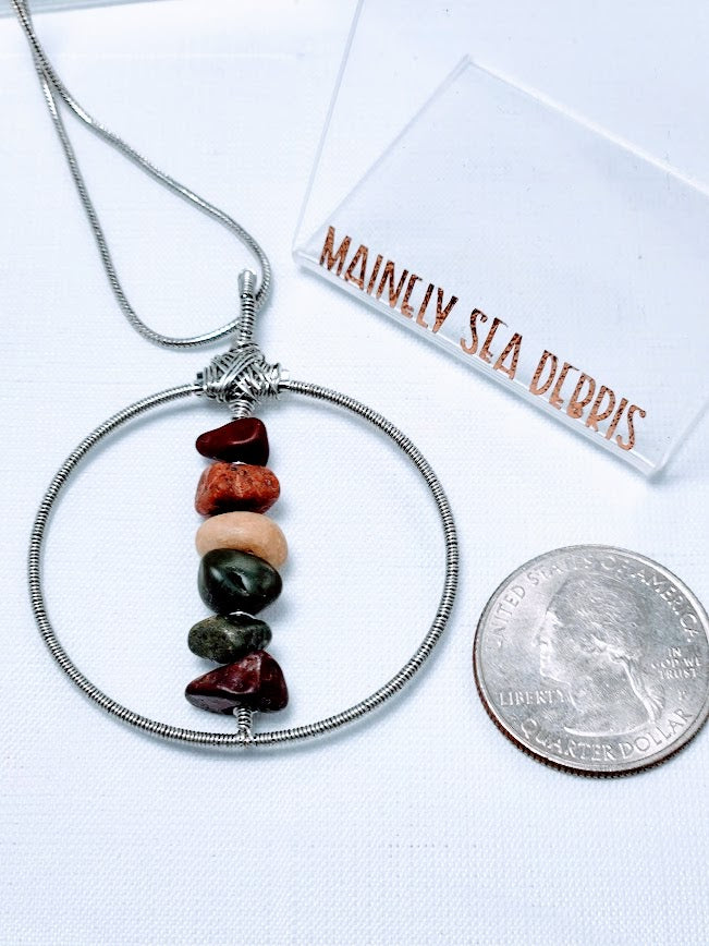 Rainbow Beach Stone Circle Necklace