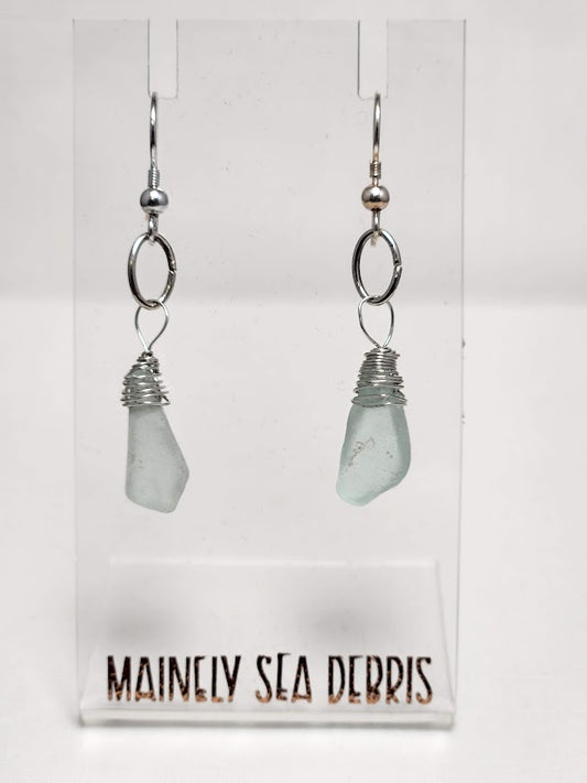 Dangle Sea Glass Earrings